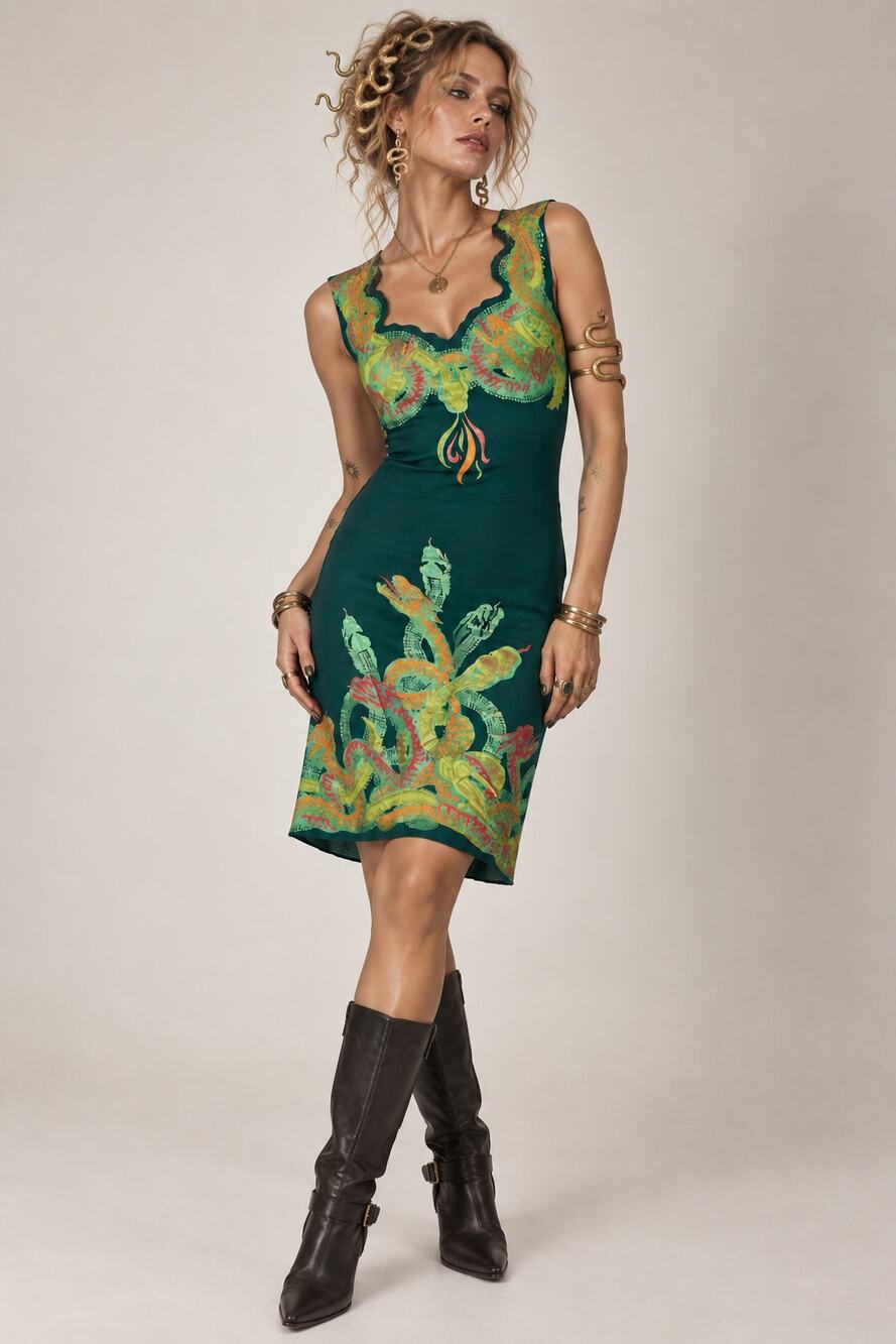 Clive Barker's Dark Bazaar Serpent Seductress Dress M Medusa Costume Halloween